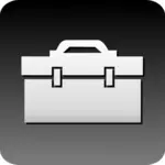 Vector image of computer briefcase icon