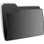 黒のフォルダー アイコンのベクトル画像