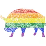 Illustration vectorielle de gay bull