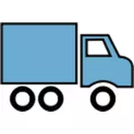 Blauwe vrachtwagen icoon vector afbeelding