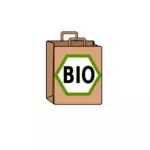 Grafika wektorowa biodegradowalne torby na zakupy.