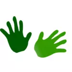 Cetakan tangan hijau