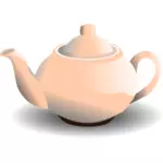 矢量图形的闪亮的粉红色茶壶
