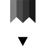 Vektor Klipart ikony tvar tužky