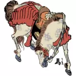 Hevoseläinten clipart-kuva