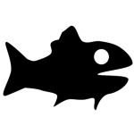 Trout fish silhouette vector image | Public domain vectors