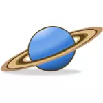 Seni klip vektor planet Saturnus ikon
