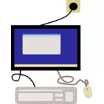 コンピューター端末のベクトル画像