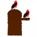 啄木鸟矢量图像