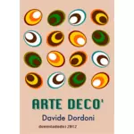 Vector illustration of art deco eggs poster