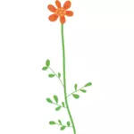 柔らかいオレンジ色の花弁の花のベクトル画像