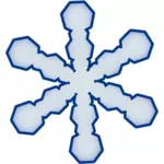 Disegno del fiocco di neve blu ghiacciata vettoriale
