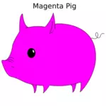 Magenta सुअर वेक्टर चित्रण