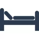 Vector illustration of simple bed