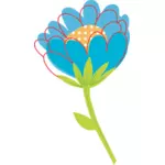 Голубой цветок вектор