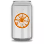 オレンジ ソーダ缶のベクトル画像