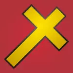 Santa Cruz vector icono amarillo de la imagen