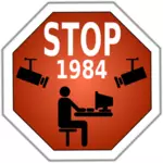 Stop 1984 vector image