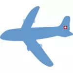 Swiss airplane vector