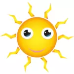 Happy Sun Cartoon Style