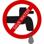 Save water logo vector image