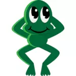 Vector graphics of frog having a rest on the back