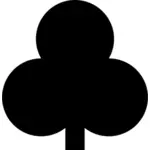 Vector image of clover sign for gambling card