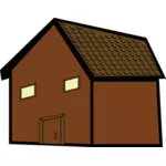 Brown house vector drawing