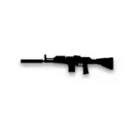 Generic rifle silhouette vector image