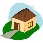 様式化された小屋のベクトル描画