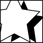 Vector tekening van sterren met schaduw