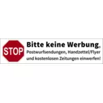 Векторные иллюстрации postbox этикетка «Без рекламы» на немецком языке