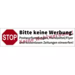 Векторное изображение postbox лейбла «никакой рекламы, без агитации» на немецком языке
