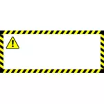 Warning sticker vector image
