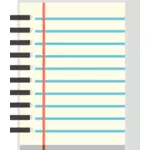 Vector graphics of notebook with spiral binding
