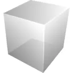Vektorgrafikken gjennomsiktig grått kube