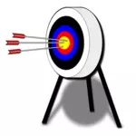 Vector image of target with arrows