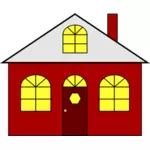 Lighted house vector image