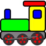 Colorful toy train vector clip art
