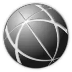 Grijze wereldbol icoon vector afbeelding