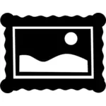 Vektor-ClipArt-Grafik für ein gerahmtes Foto-Symbol