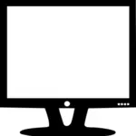 V-stand computer monitor vector clip art