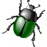 Escarabajo verde estilizada