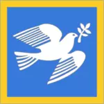 Clipart vetorial de pomba da paz com o ramo de Oliveira