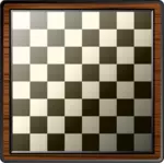 Tabuleiro de xadrez de madeira