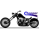 Chopper pictogram vector tekening met schrijven
