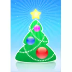 Árbol de Navidad de dibujos animados vector ilustración