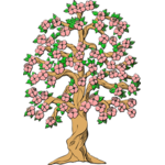 Flowering tree vector image | Public domain vectors