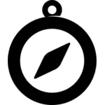 Kompass ikonen tecken vektorritning