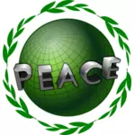 Frieden-Globus-Vektor-illustration